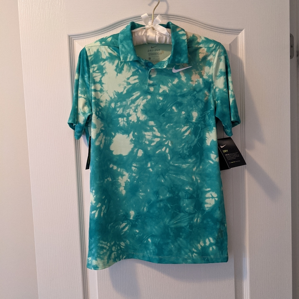 **stained** boys Nike polo L